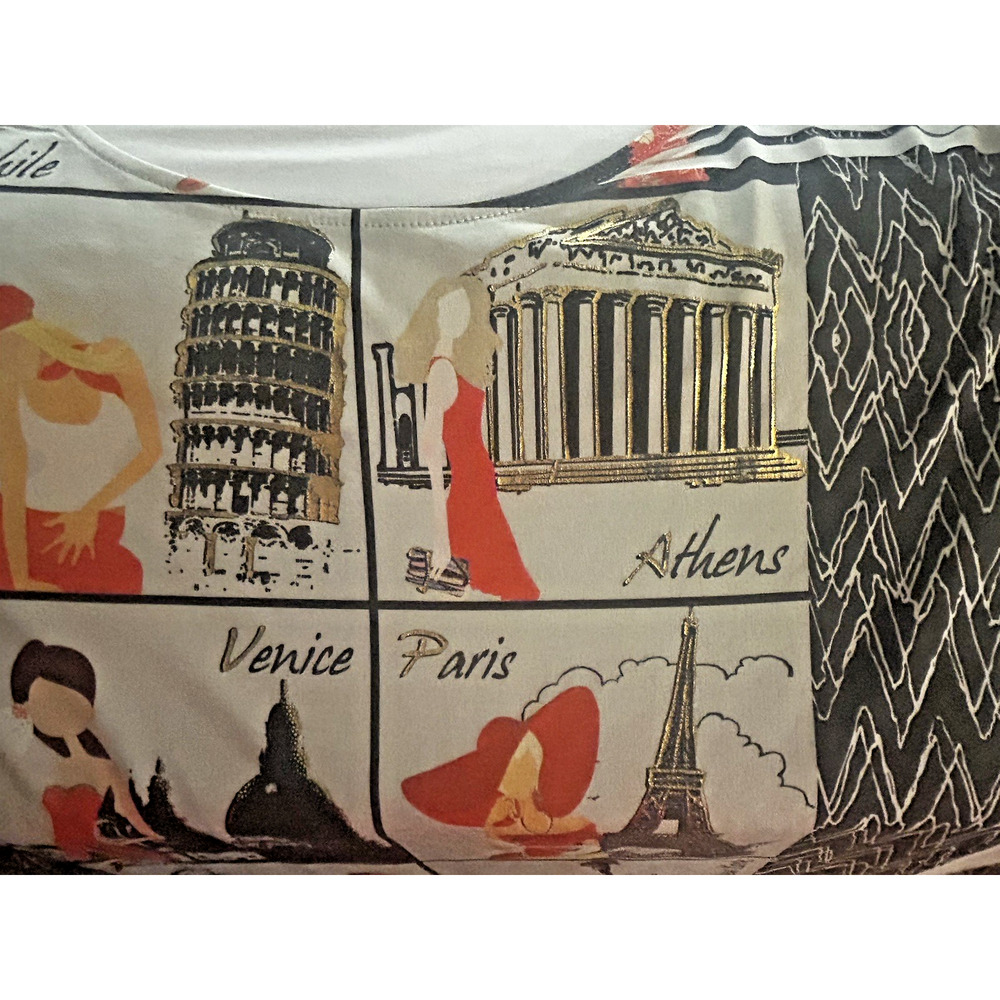Investments World Traveler Tunic Top Plus Size 3X Paris London Graphic - Picture 10 of 10